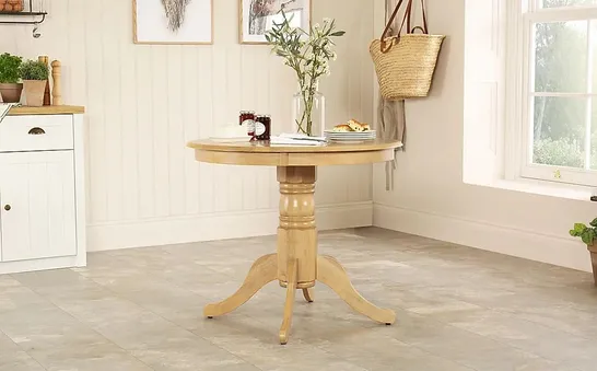 KINGSTON ROUND OAK 90CM DINING TABLE (1 OF 2 BOXES)