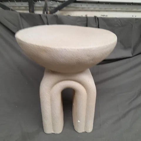 STONE EFFECT RAINBOW STYLE SIDE TABLE - COLLECTION ONLY