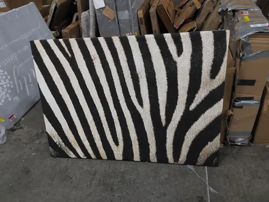 LARGE ZEBRA PRINT WRAPPED CANVAS