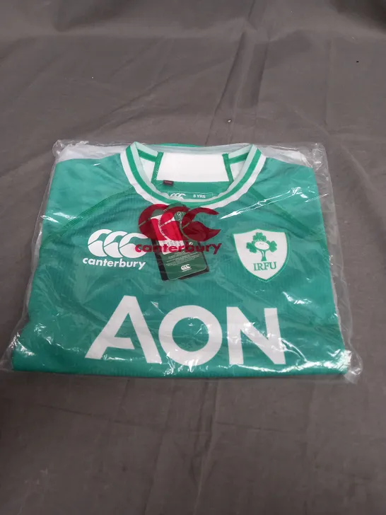 SEALED CANTERBURY WOMENS IRELAND HOME JERSEY - 8Y