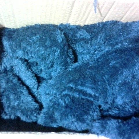 COZEE HOME FLUFFIE NAVY BLUE PONCHO ONE SIZE
