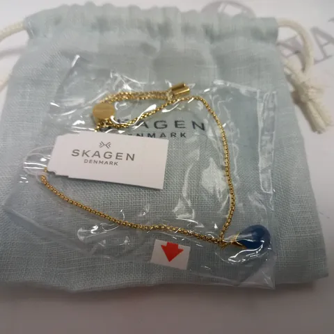 SKAGEN DENMARK SEA GLASS HONEY GLASS STATION BRACELET