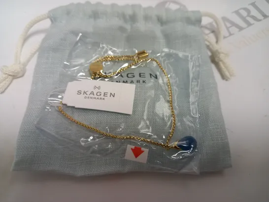 SKAGEN DENMARK SEA GLASS HONEY GLASS STATION BRACELET