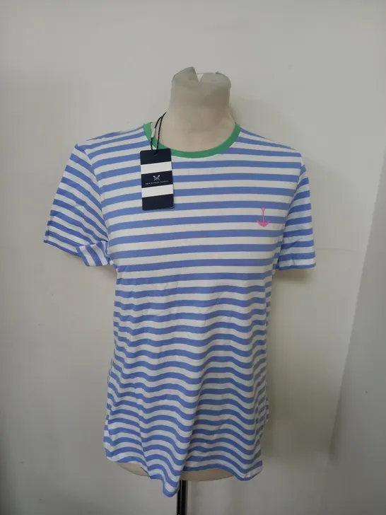 CREW CLOTHING COMPANY CONTRAST NECK STRIPE SIZE 14