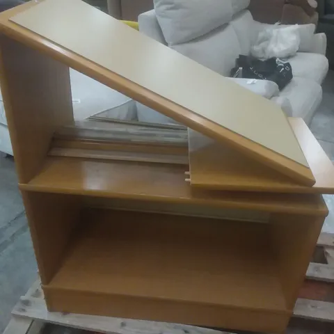 WOODEN 2 SHELF BOOKCASE