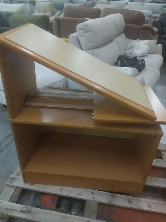 WOODEN 2 SHELF BOOKCASE