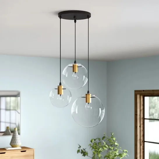 BOXED KIMPEL 3 - LIGHT BLACK CLUSTER PENDANT 