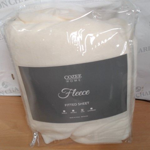 COZEE HOME FLEECE FITTED SHEET IN WHITE - KING