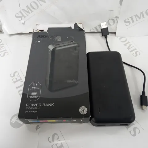 BOXED POWER BANK 20000MAH IN BLACK