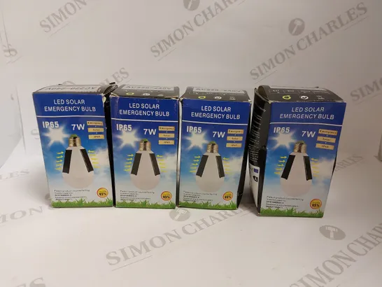 4 BRAND NEW LED SOLAR EMERGENCY BULBS 7W 