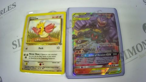 2 ASSORTED POKEMON CARDS TO INCLUDE; BASIC POKEMON SPEAROW AND BASIC MARSHADOW AND MACHAMP TAG TEAM