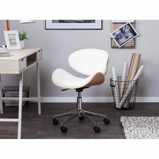 BOXED DESIGNER AELLA DESK CHAIR WHITE