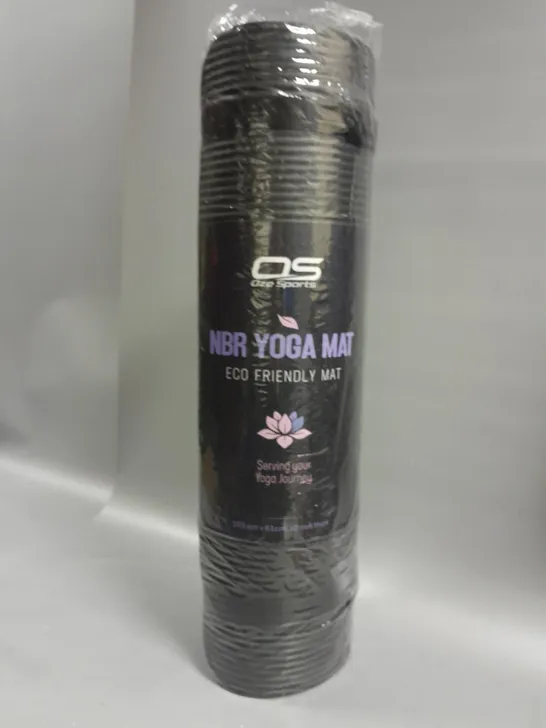 OZE SPORTS NBR YOGA MAT IN BLACK - 183cm x 61cm