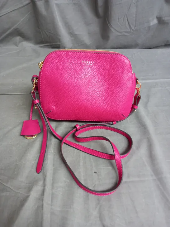 RADLEY LONDON LEATHER CROSSBODY BAG IN BRIGHT PINK