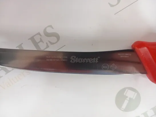 APPROXIMATELY 9 STARETT BUTCHER KNIFE DEBONING WITH CURVED NARROW BLADE