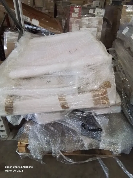 PALLET OF ASSORTED FLAT PACK FURNITURE PARTS