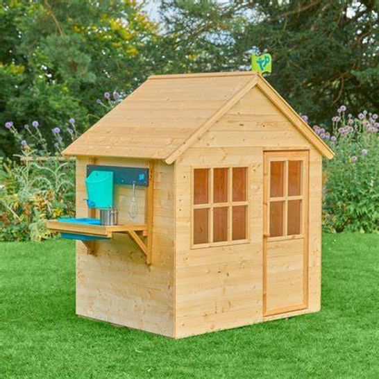 BOXED HIDEAWAY WOODEN PLAYHOUSE WITH MUD KITCHEN (BOX 2 ONLY) RRP £284.99