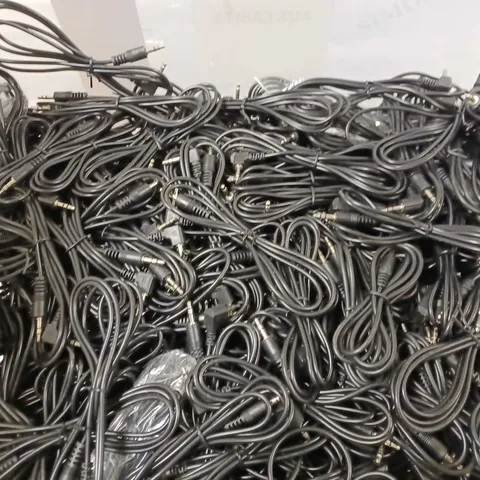 LOT OF APPROX 60 ASSORTED AUX CABLES 