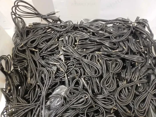 LOT OF APPROX 60 ASSORTED AUX CABLES 