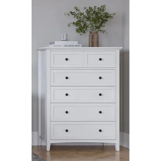 BOXED GRACE SNOWFALL CHEST 5-DRAWER CHEST 