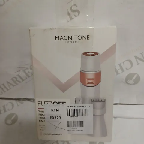 MAGNITONE FUZZOFF 3-IN-1 HAIR TRIMMER - WHITE/PINK 