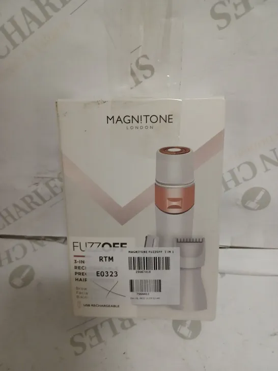 MAGNITONE FUZZOFF 3-IN-1 HAIR TRIMMER - WHITE/PINK 