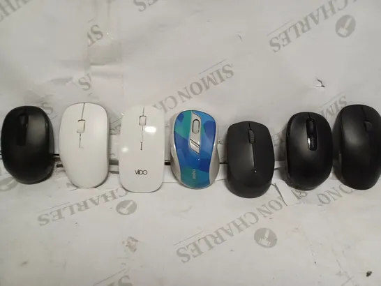 7 X ASSORTED COMPUTER MICE, MODELS, BRANDS & COLOURS VARY 