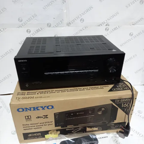 BOXED ONKYO TX-SR494 DOLBY ATMOS 7.2-CHANNEL AV/BLUETOOTH RECEIVER