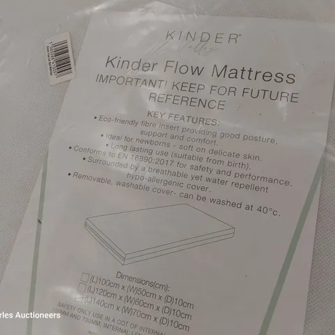 BAGGED KINDER COT MATTRESS 140 × 70 × 10cm