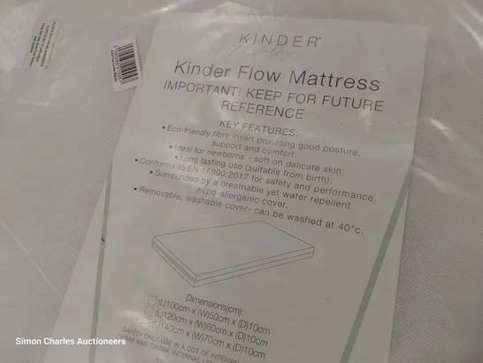 BAGGED KINDER COT MATTRESS 140 × 70 × 10cm