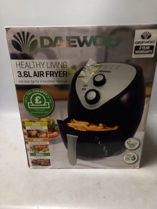 BOXED DAEWOO 3.6L AIR FRYER