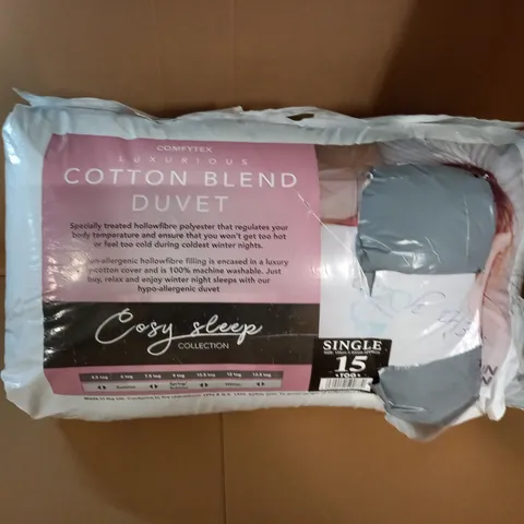 COMFYTEX COTTON BLEND SINGLE 15 TOG DUVET