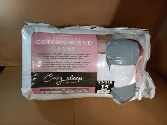 COMFYTEX COTTON BLEND SINGLE 15 TOG DUVET