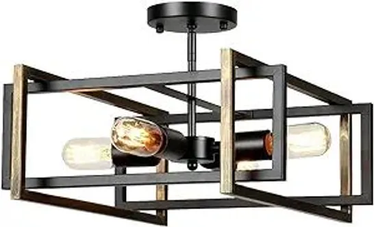 NORBERG 3-LAMP 36CM SEMI FLUSH MOUNT LIGHT