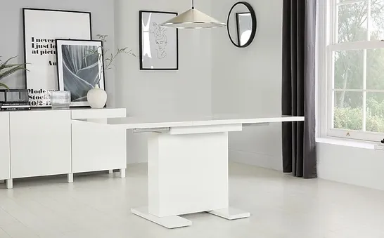 BOXED DESIGNER OSAKA EXTENDING DINING TABLE TOP ONLY WHITE