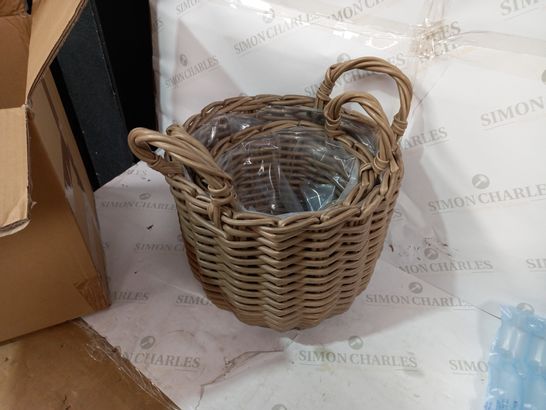 DESIGNER RATTAN EFFECT BASKET SET