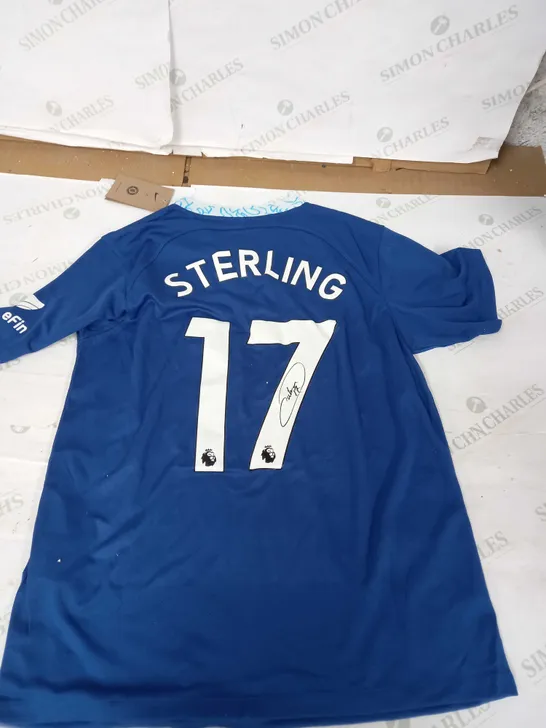 NIKE + CHEALSEA FC LONDON STERLING 17 FOOTBALL SHIRT - SIGNED 