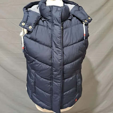 JOULES PADDED GILET IN MARINE NAVY SIZE 12