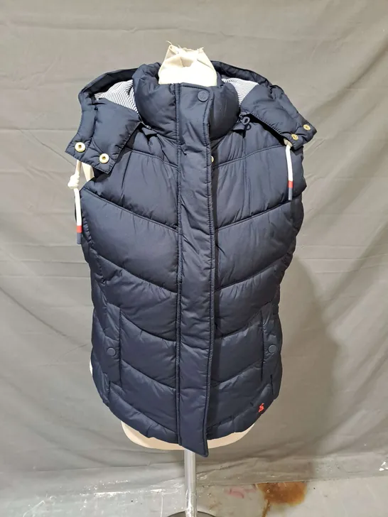 JOULES PADDED GILET IN MARINE NAVY SIZE 10