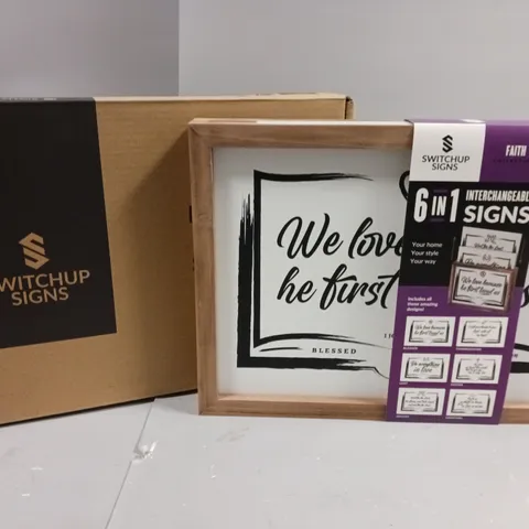BRAND NEW BOXED FAITH COLLECTION 6-IN-1 INTERCHANGEABLE SIGN