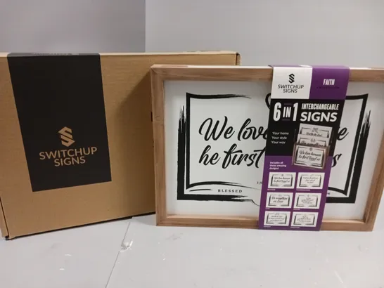 BRAND NEW BOXED FAITH COLLECTION 6-IN-1 INTERCHANGEABLE SIGN