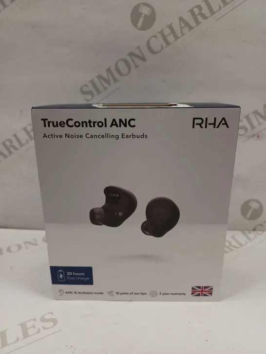 RHA TRUE CONTROL ACTIVE NOISE CANCELLING EARBUDS - BLACK 