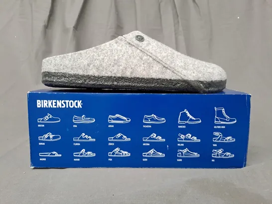 BOXED PAIR OF BIRKENSTOCK ZERMATT RIVET SHOES IN GREY UK SIZE 9