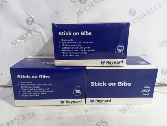 SET OF 3 REYNARD STICK ON BIBS 50