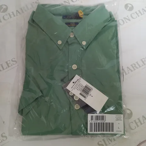 SEALED POLO RALPH LAUREN SLIM FIT FEATHER WEIGHT TWILL SHIRT - LARGE