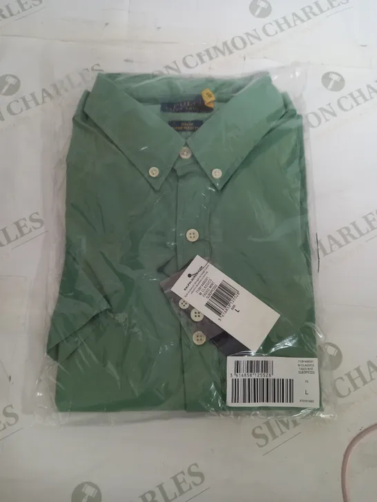 SEALED POLO RALPH LAUREN SLIM FIT FEATHER WEIGHT TWILL SHIRT - LARGE