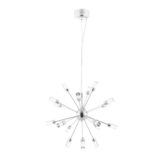 18 LIGHT LED SILVER SPUTNIK CHANDELIER 