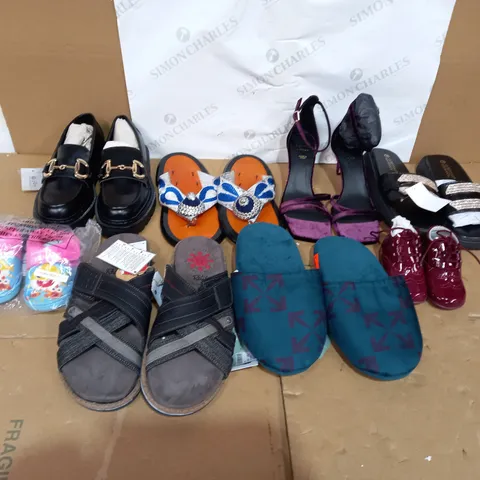 MEDIUM BOX OF ASSORTED SHOES IN VARIOUS SIZES TO INCLUDE JOHN LEWIS, LA BOTTINE AND BABY SHARK