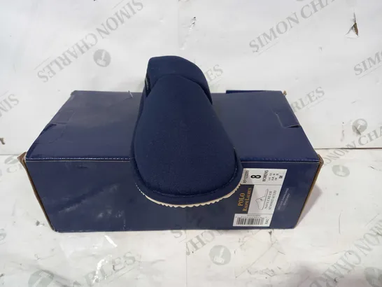 BOXED PAIR OF RALPH LAUREN POLO WOMEN'S MEMORY FOAM SLIP-ON SHOES IN NAVY UK SIZE 5.5