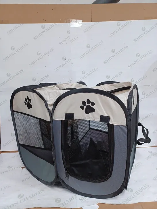 POP UP PUPPY DOG KENNEL IN GREY & BLACK